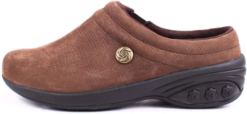 Therafit Molly Women's Arch Support Leather Clog - for Plantar Fasciitis/Foot Pain