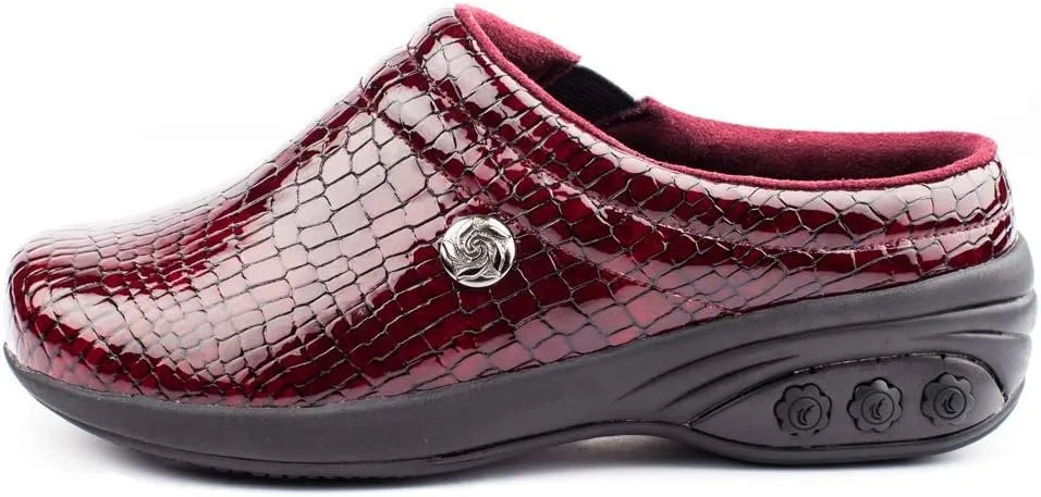 Therafit Molly Women's Arch Support Leather Clog - for Plantar Fasciitis/Foot Pain