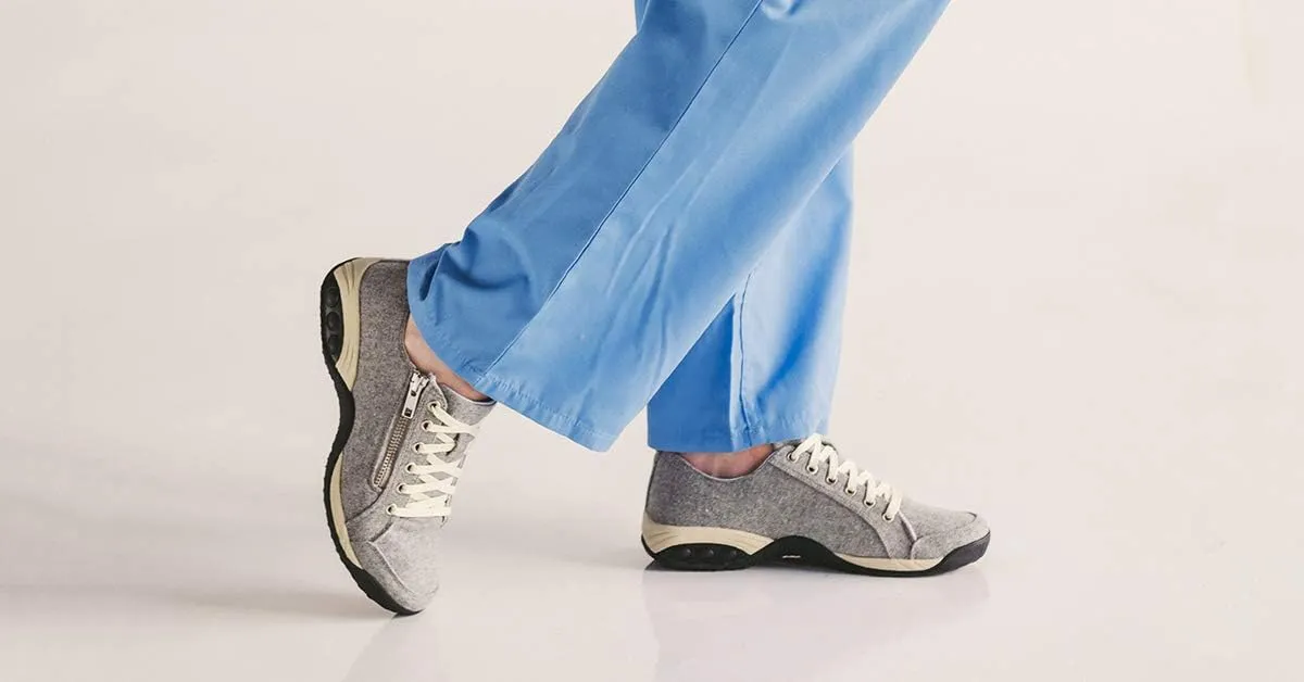 Therafit Sienna Women's Side Zip Sport Casual Shoe - for Plantar Fasciitis/Foot Pain