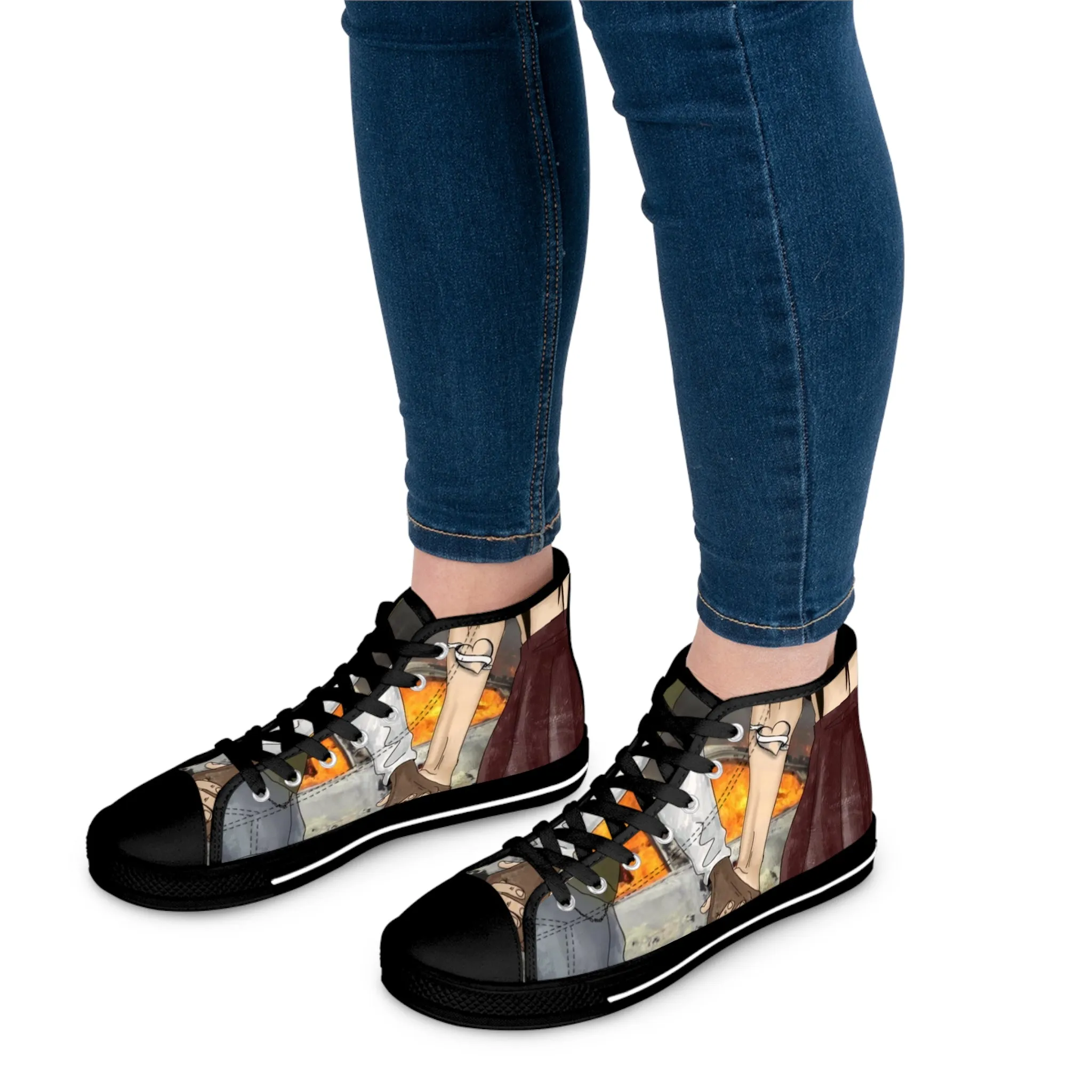“Through hell and back” Women's High Top Sneakers