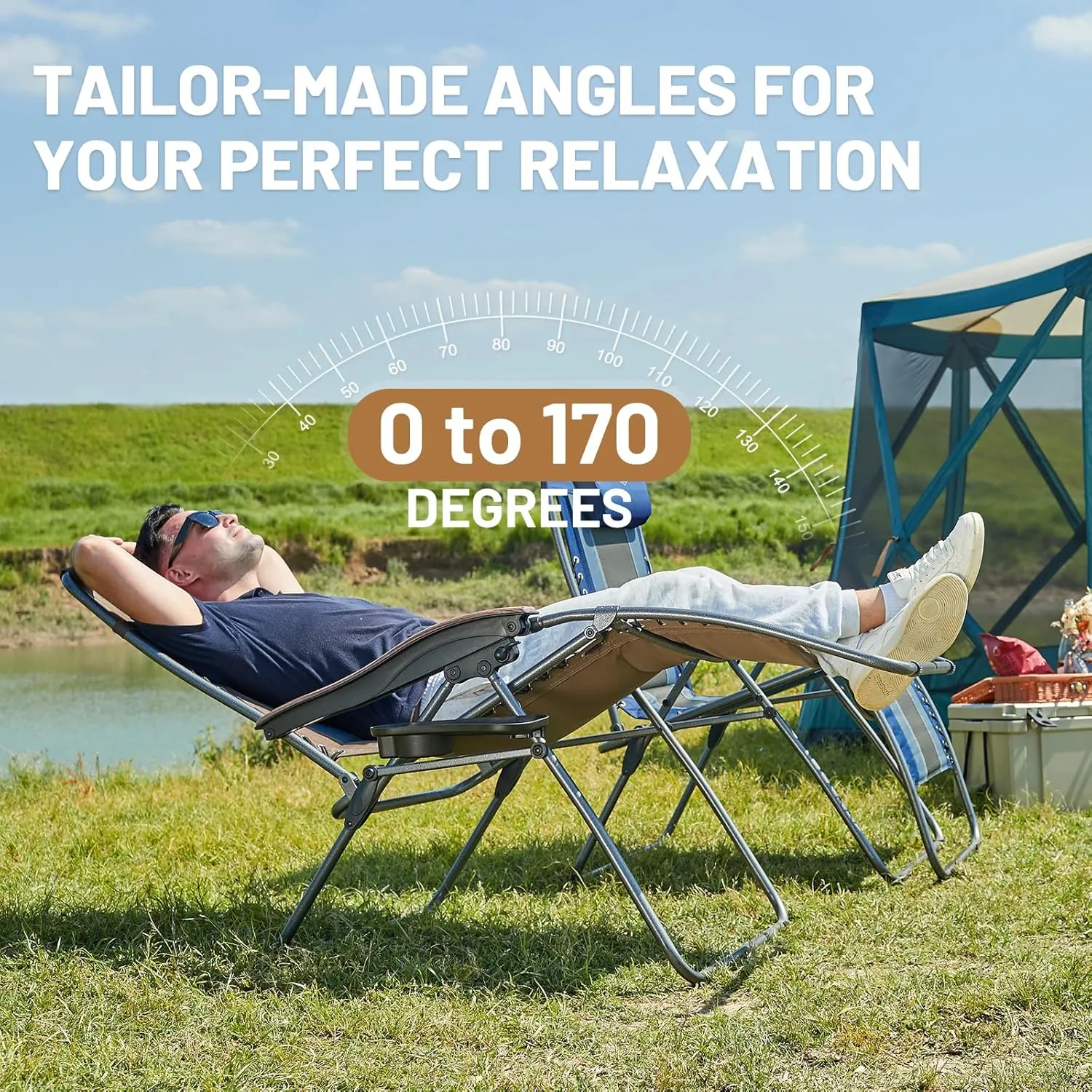 TIMBER 350 lbs RIDGE Zero Gravity Capacity Guaranteed protection Smart Chair, Foldable