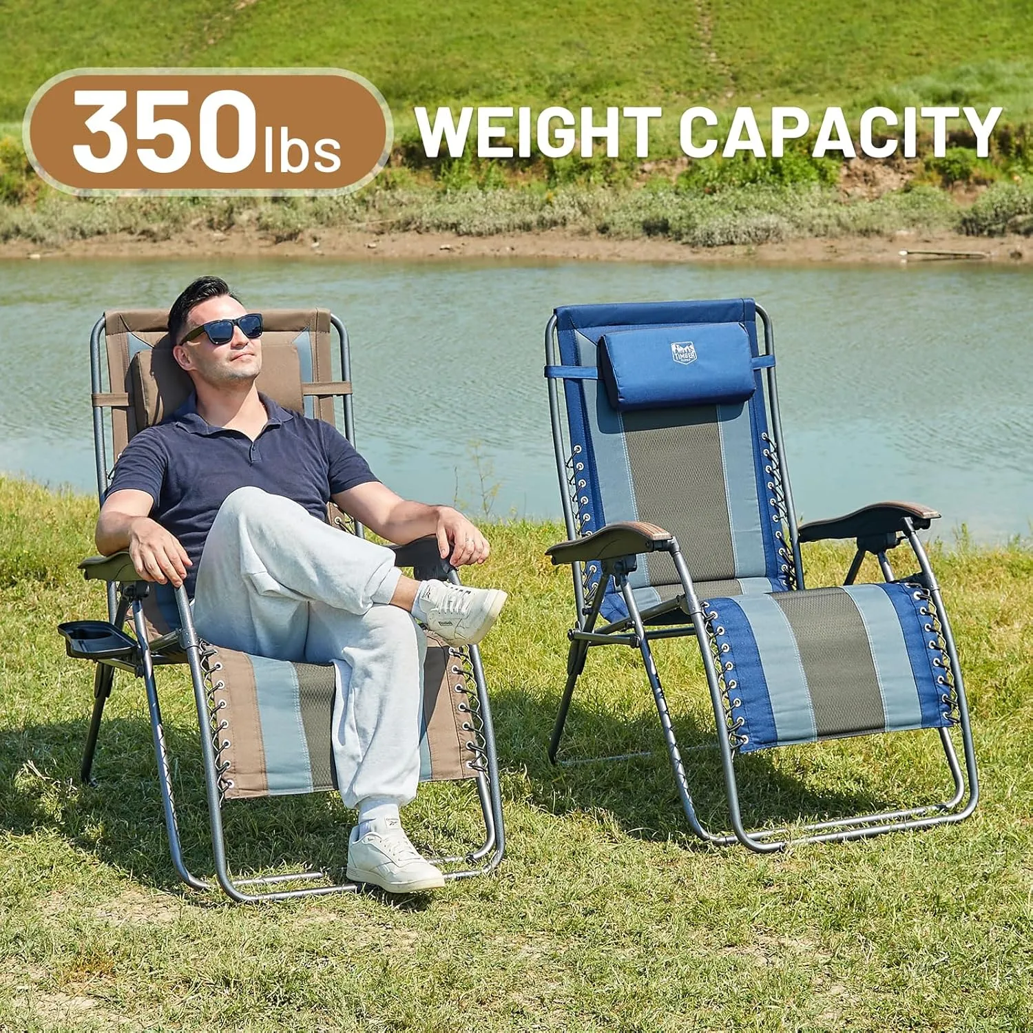 TIMBER 350 lbs RIDGE Zero Gravity Capacity Guaranteed protection Smart Chair, Foldable