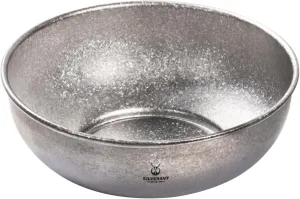 Titanium Camping Bowls, Titanium Plate Ultra Thick & Durable Tableware Single Wall Cookware Mess Kit with Carry Mesh Bag for Outdoor Backpacking Hiking - Crystallized