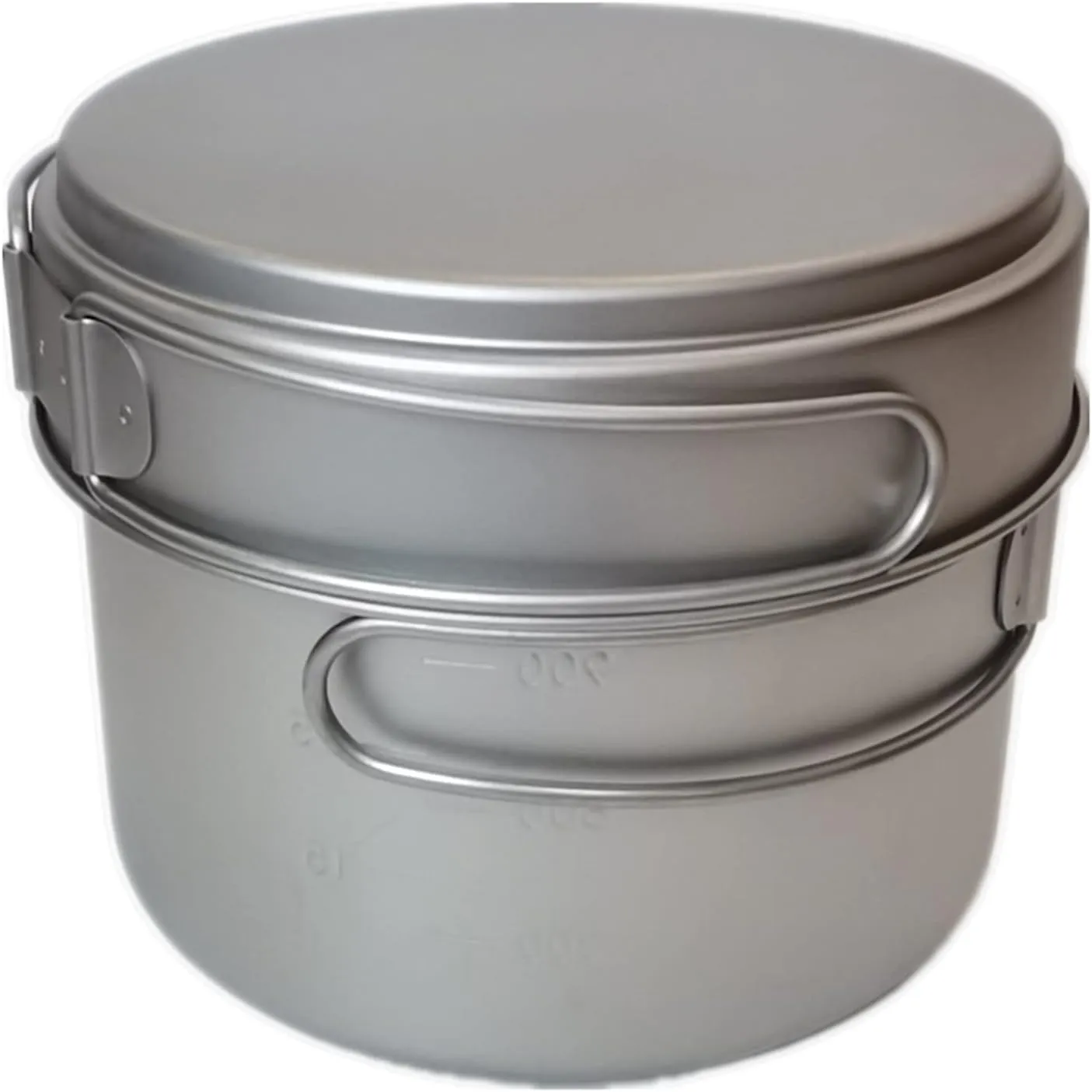 Titanium Camping Cookware Set - 1600ML Pot & 500ML Pan (2 Pcs), Backpacking & Camping Cookset