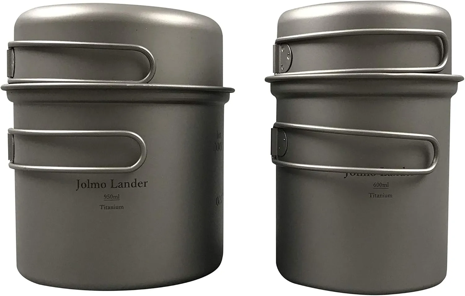 Titanium Cookware Set,Titanium Pots and Pans Camping Hiking Mess Kit