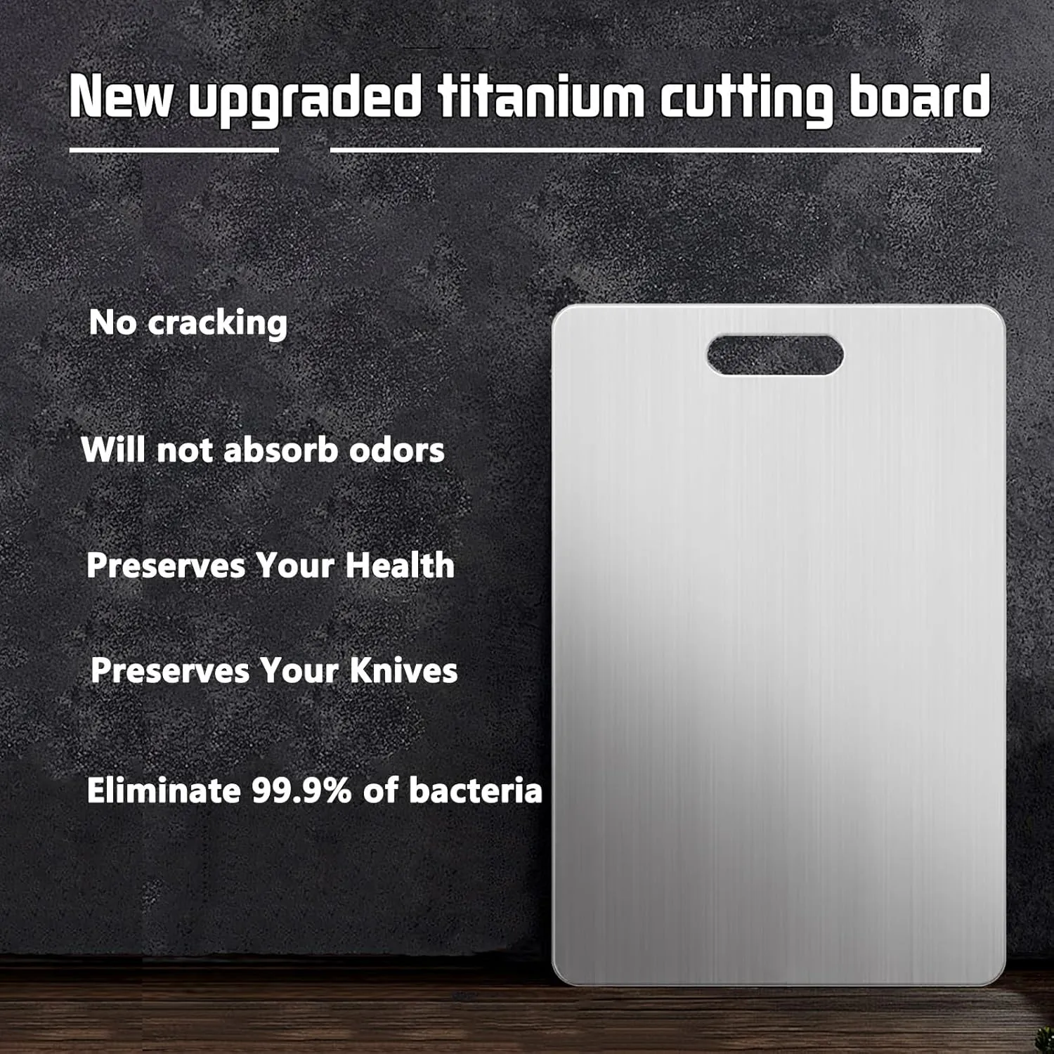 Titanium Cutting Boards For Kitchen, 100% Pure Cut Titanium Cutting Board, Food Grade Quality,Easy To Clean And Will Not Absorb Odors, Suitable For Kitchen Or Outdoor Camping(12L*9W)