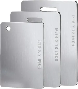 Titanium Cutting Boards For Kitchen, 100% Pure Cut Titanium Cutting Board, Food Grade Quality,Easy To Clean And Will Not Absorb Odors, Suitable For Kitchen Or Outdoor Camping(14L*10W)