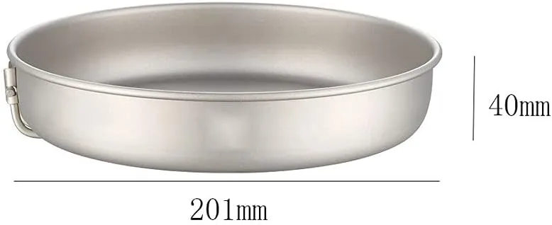 Titanium Folding Frying Pan Ultralight Cooking Pot Portable Outdoor Camping BBQ Cookware Pot Tableware Cutlery