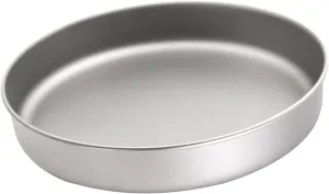 Titanium Pan Without Handle Ultralight Bowl Plate Dish Titanium Frypan Camping Cookware for Picnic Fishing Hiking