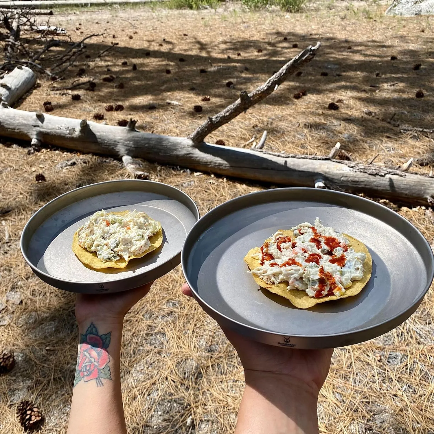 Titanium Trek Plate - Ultralight, Durable Camping Dish Pan Plate - Outdoor Kitchen Essential for Backpacking & Camping - 900ml