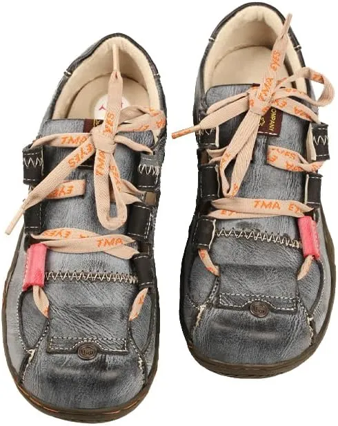 TMA EYES Women's Leather Breathable Plus Size Shoes Casual Pigskin Outdoor Walking Shoes with Insides
