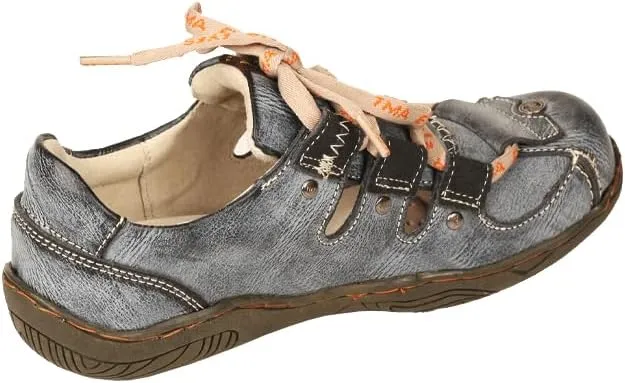 TMA EYES Women's Leather Breathable Plus Size Shoes Casual Pigskin Outdoor Walking Shoes with Insides