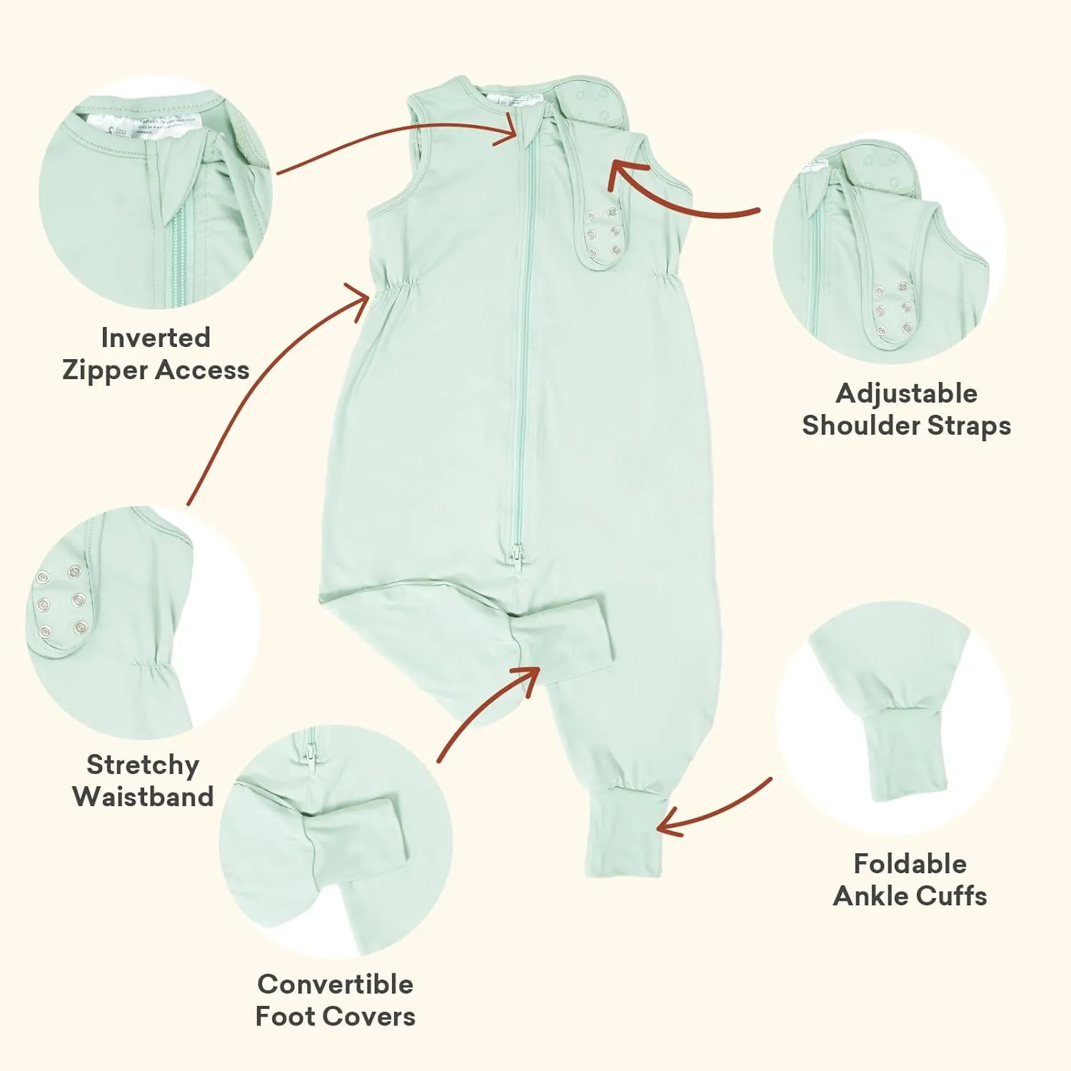 Toddler Sleep Sack with Feet, 0.5 TOG Baby Sleeping Bag, Walker Sleep Sack for Babies 12-24M, 2T-3T Toddler