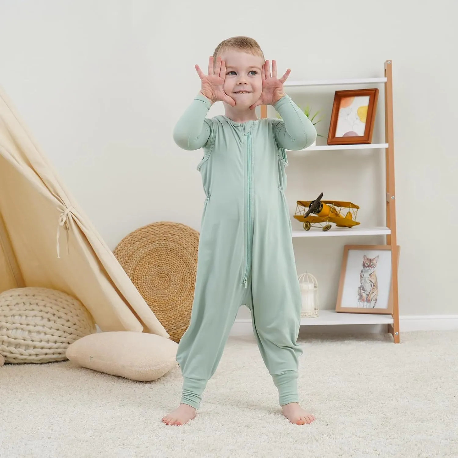 Toddler Sleep Sack with Feet, 0.5 TOG Baby Sleeping Bag, Walker Sleep Sack for Babies 12-24M, 2T-3T Toddler