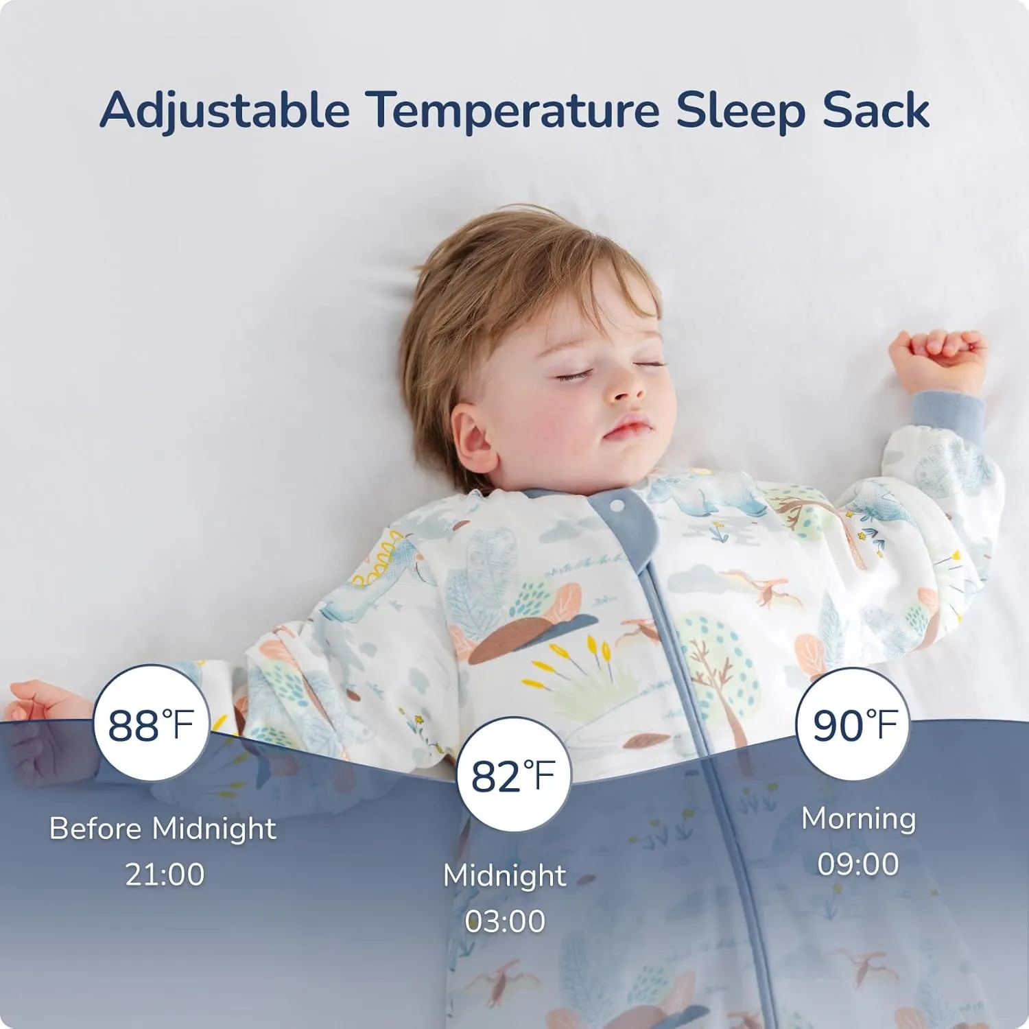 Toddler Sleep Sack with Feet, 2.5 TOG Removable Long Sleeve Winter Sleep Sack with Legs, Super Warm Baby Sleeping Bag Quilted Wearable Blankets for Kids 24-36 Months