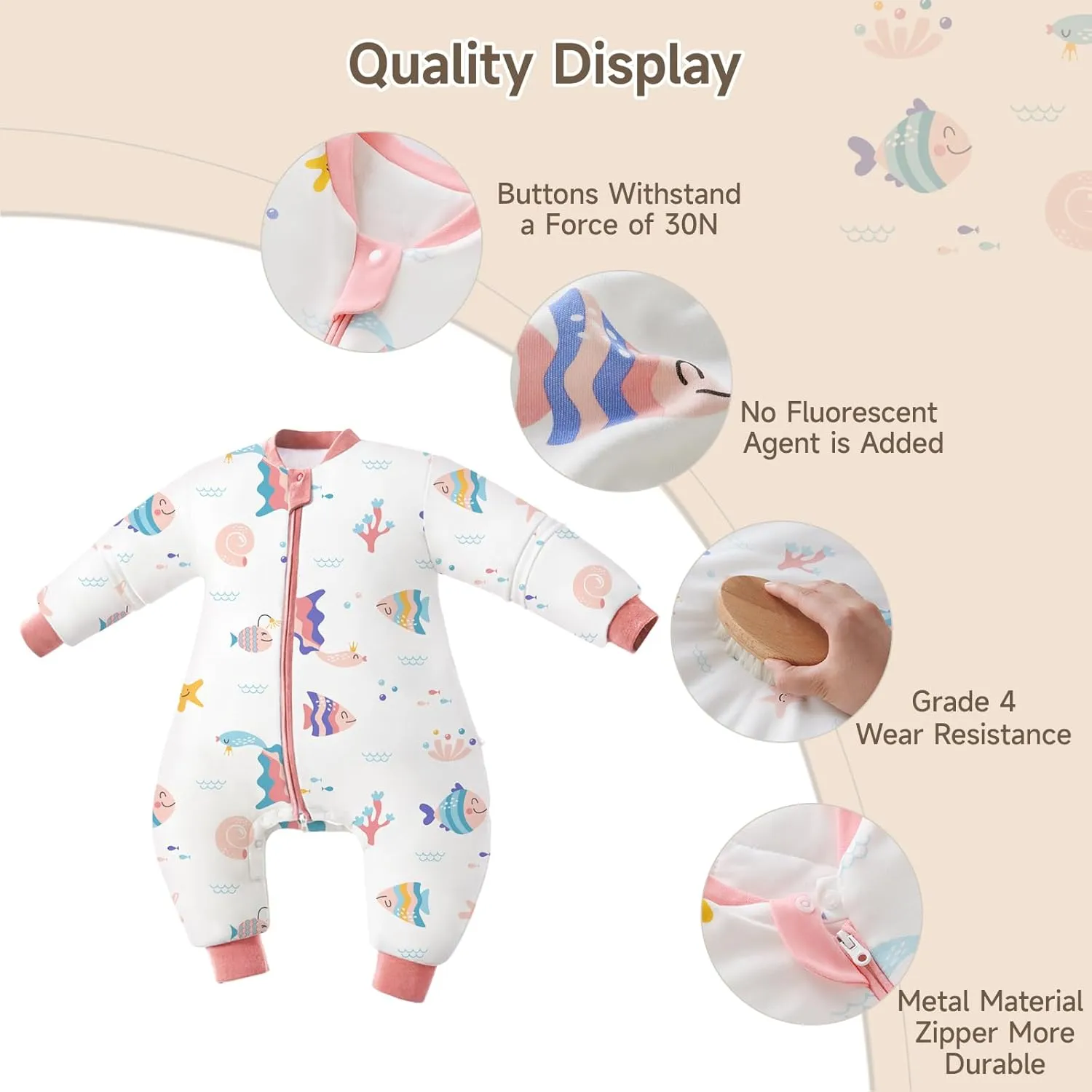 Toddler Sleep Sack with Feet, 2.5 TOG Removable Long Sleeve Winter Sleep Sack with Legs, Super Warm Baby Sleeping Bag Quilted Wearable Blankets for Kids 36-54 Months