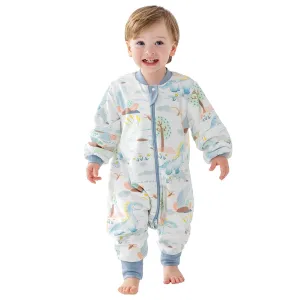Toddler Sleep Sack with Feet, 2.5 TOG Removable Long Sleeve Winter Sleep Sack with Legs, Super Warm Baby Sleeping Bag Quilted Wearable Blankets for Kids 36-54 Months