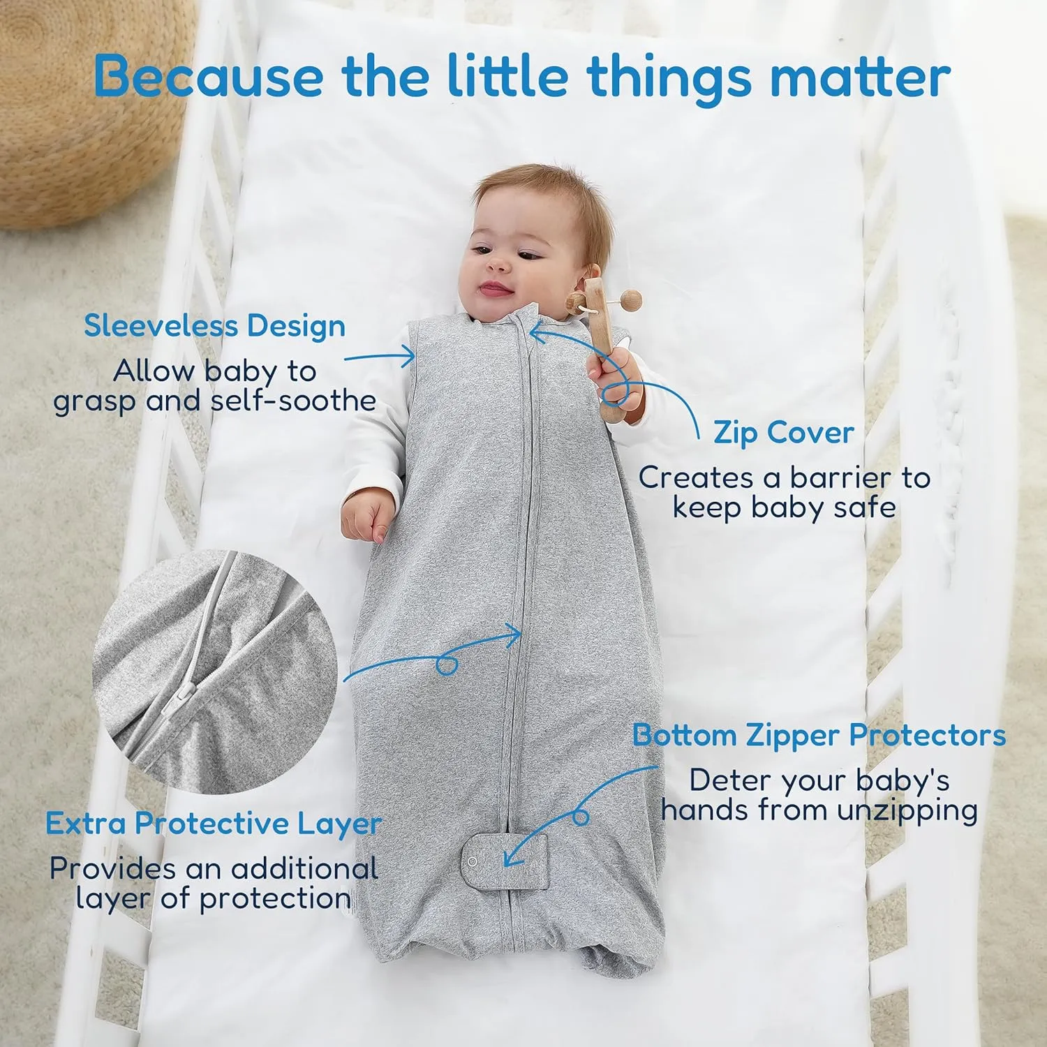 TotAha Boho Lion Sleep Sack 3 Pack, Buttery Soft, Safe Wearable Blanket Baby 12-18-24 Months, Light Sleeping Bag for Baby, 0.5 TOG