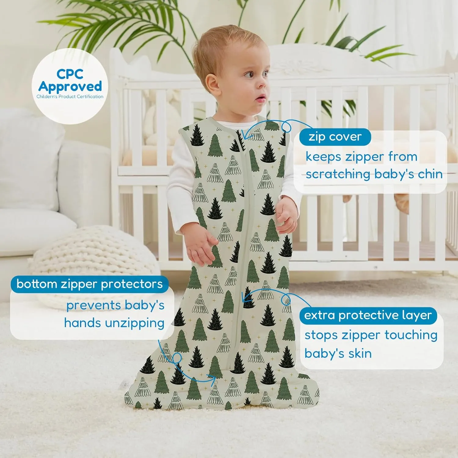 TotAha Sleep Sack 6-12-15 Months 1.0 TOG, Unisex Buttery Soft Sleeping Sacks with 2-Way Safe Zipper, All Season Sleep Bag