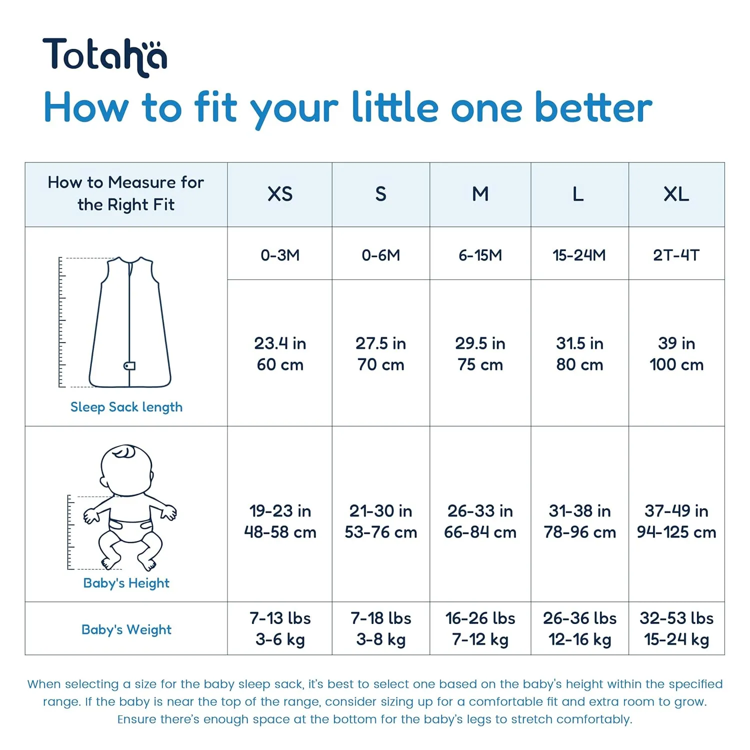 TotAha Sleep Sack 6-12-15 Months 1.0 TOG, Unisex Buttery Soft Sleeping Sacks with 2-Way Safe Zipper, All Season Sleep Bag