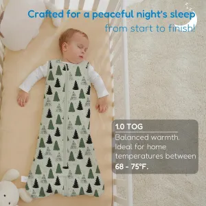TotAha Sleep Sack 6-12-15 Months 1.0 TOG, Unisex Buttery Soft Sleeping Sacks with 2-Way Safe Zipper, All Season Sleep Bag