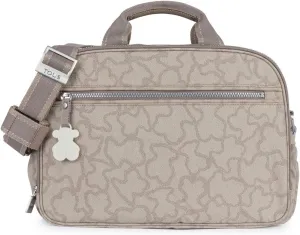 TOUS Vinyl Combined with Calfskin Leather Stoned Color Baby Bag for Women, 40x20x25 cm, Kaos New Colores Collection