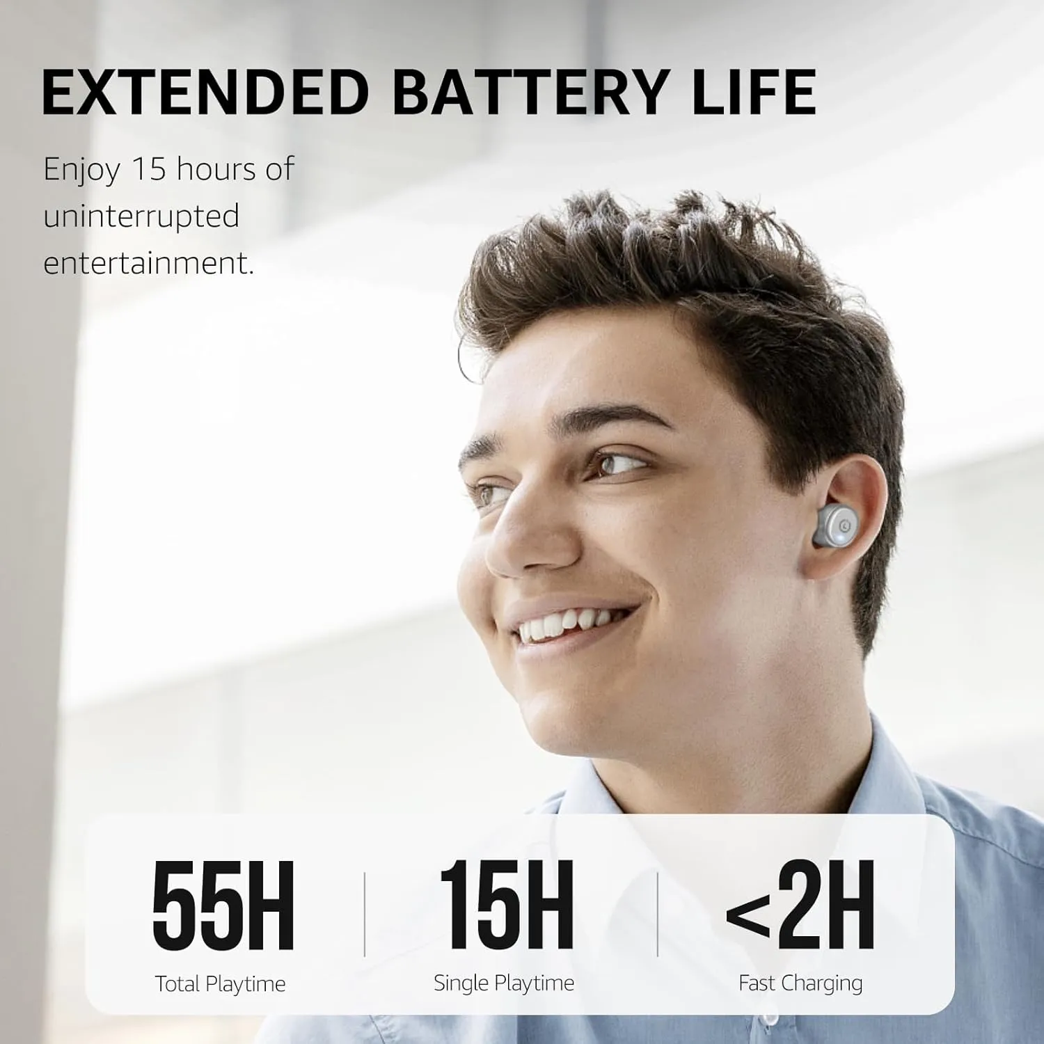 TOZO T10 Wireless Earbuds Bluetooth 5.3 Headphones, App Customize EQ, Ergonomic Design, 55H Playtime, Wireless Charging Case, IPX8 Waterproof Sound in-Ear Headset, 2025 New Version