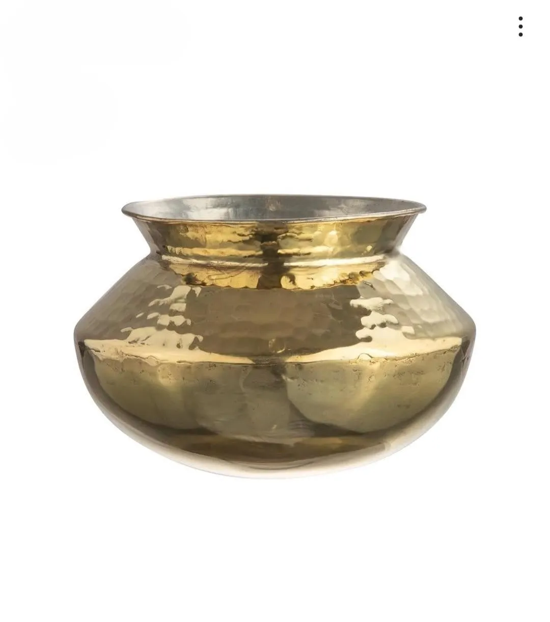 Traditional Brass Kitchenware Handi Degchi for Cooking, Tin Lined, Heavy Duty, 5 Liter's, 8.5"
