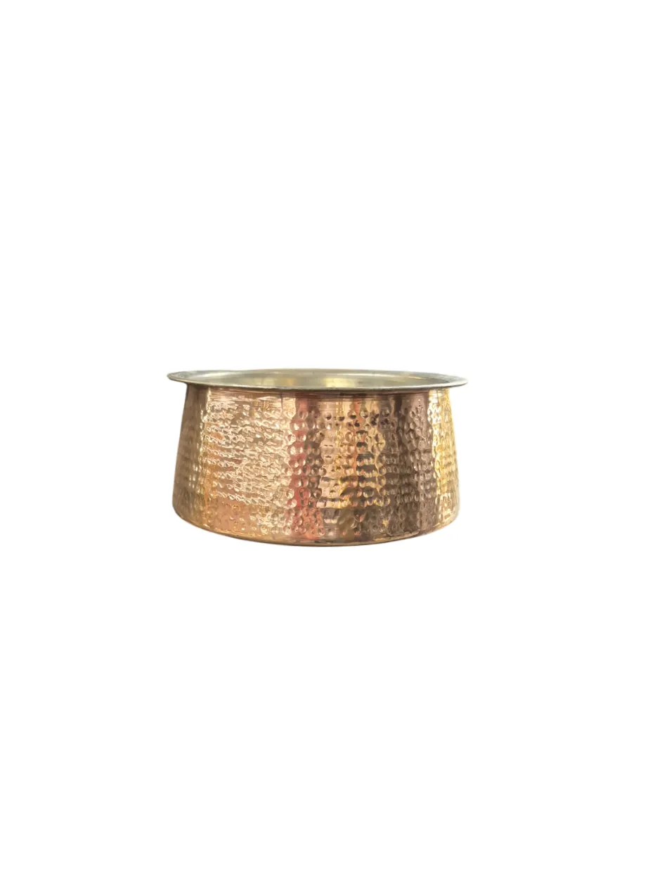 Traditional Copper Kitchenware Rice Handi, 4 Litre's, Premium Quality, 10"