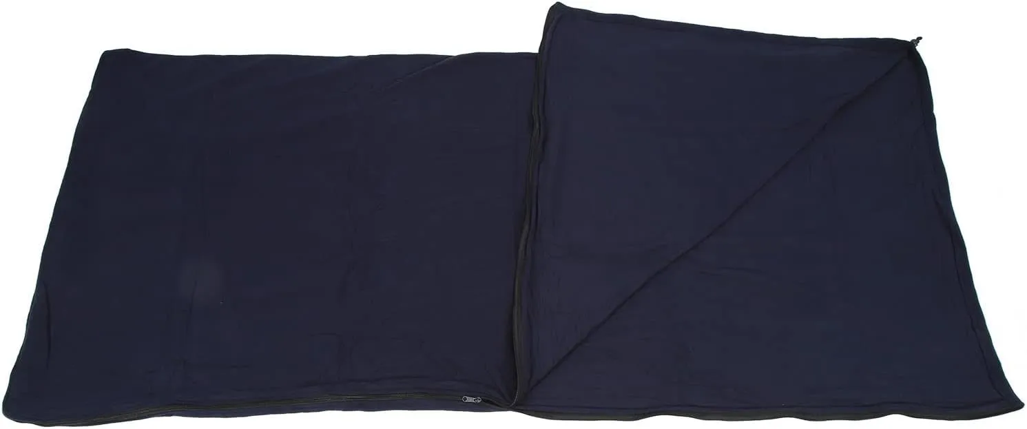 Travel Bed Sheet For Camping Sleeping Bag Easy To Clean Soft Touch Fleece Sleeping Bag For Travel (Navy Blue)