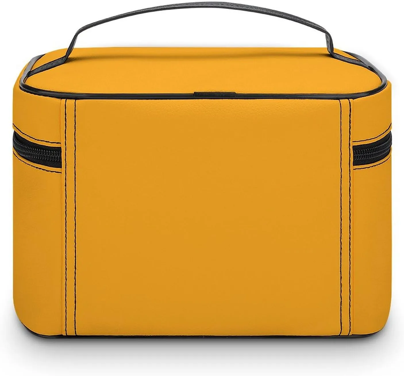 Travel Makeup Bag, Bright Yellow Pattern (Solid Color) Cosmetic Bags for Women Large Capacity Waterproof Toiletry Bag Make up Organizer
