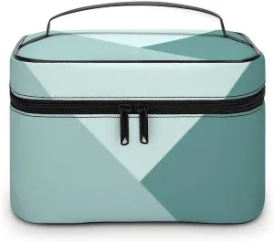 Travel Makeup Bag, Mint Teal Green Cosmetic Bags for Women Large Capacity Waterproof Toiletry Bag Make up Organizer