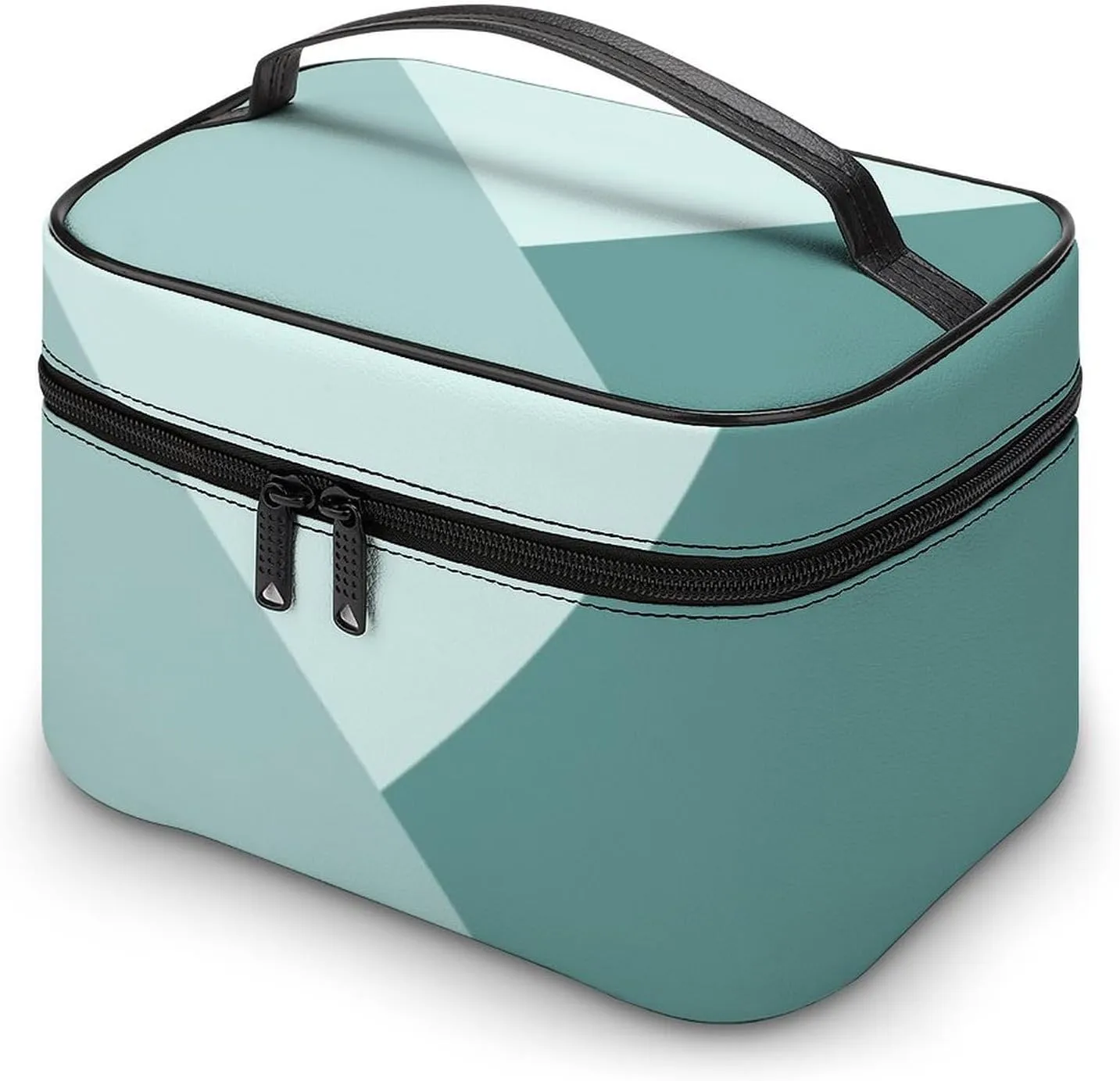 Travel Makeup Bag, Mint Teal Green Cosmetic Bags for Women Large Capacity Waterproof Toiletry Bag Make up Organizer