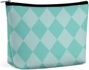 Travel Makeup Bag, Teal Diamond Cosmetic Bags for Women Large Capacity Waterproof Toiletry Pouch Make up Organizer