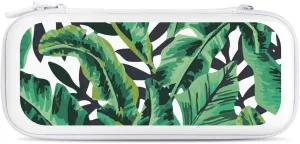 Tropical Jungle Banana Leaf Hard Shell Travel Case with Rope 15 Game Card Pockets Compatible with Switch Protective