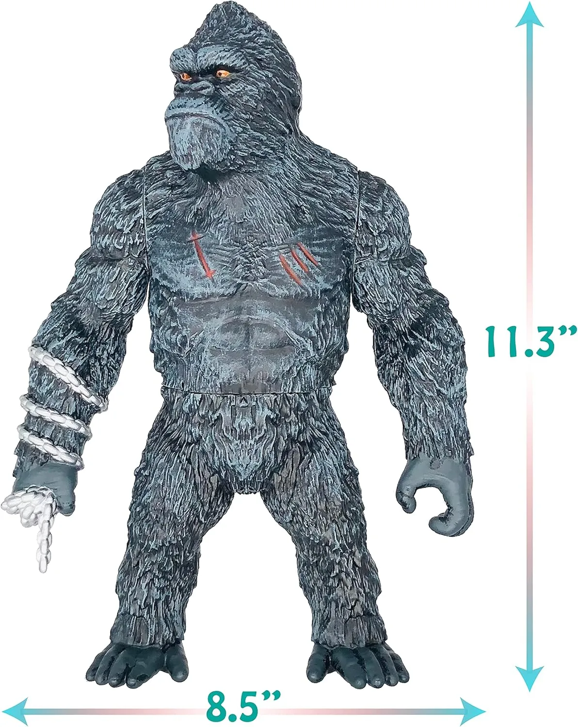TwCare Giant King Kong vs Godzilla Action Figure 11.3" Fight Mode Gorilla Ape Solid Wild Movie Series, Travel Bag