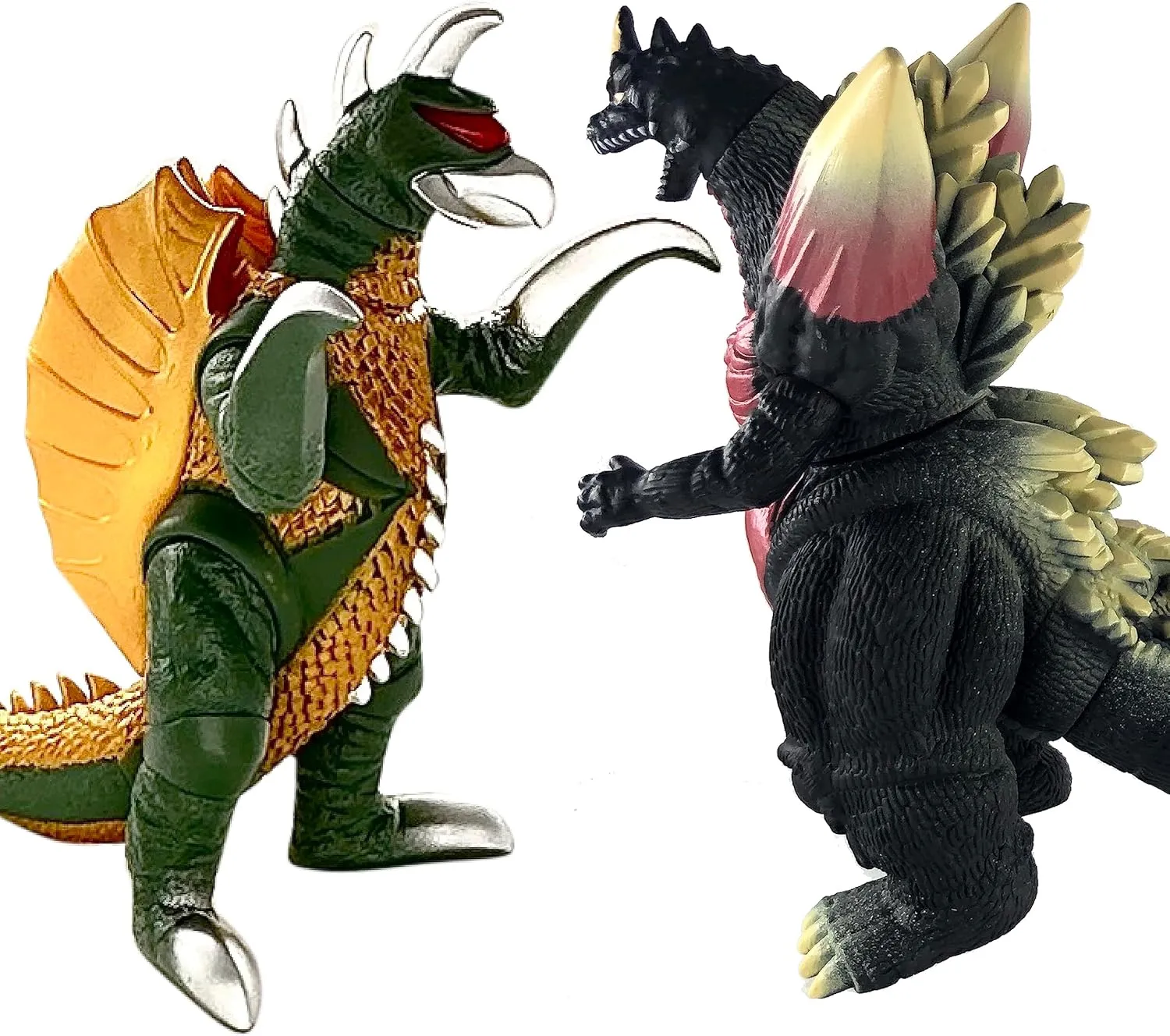 TwCare Set of 2 SpaceGodzilla Disosaur Dragon Gigan Space Toys, Kaiju Universe Action Figures King of The Monsters Movable Joints Movie Series Soft Vinyl, Travel Bag