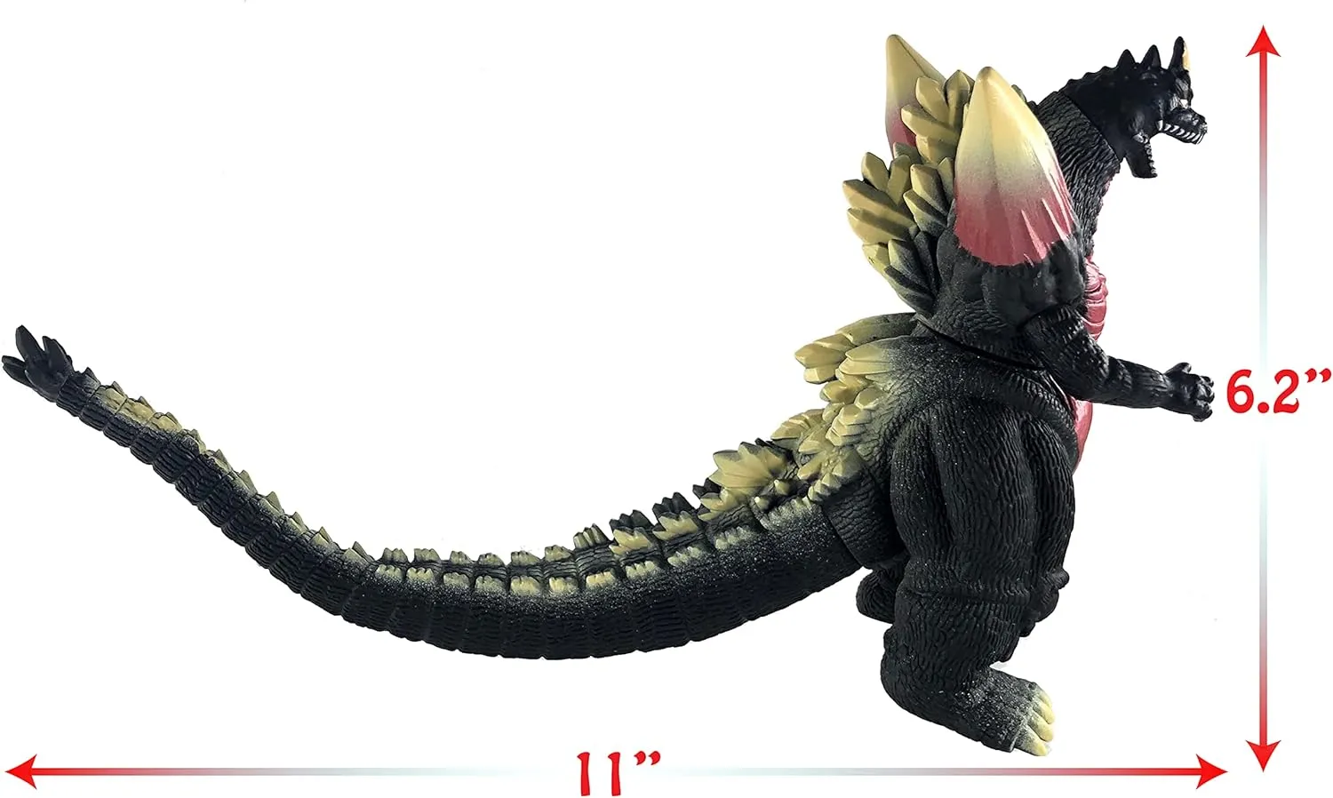 TwCare Set of 2 SpaceGodzilla Disosaur Dragon Gigan Space Toys, Kaiju Universe Action Figures King of The Monsters Movable Joints Movie Series Soft Vinyl, Travel Bag