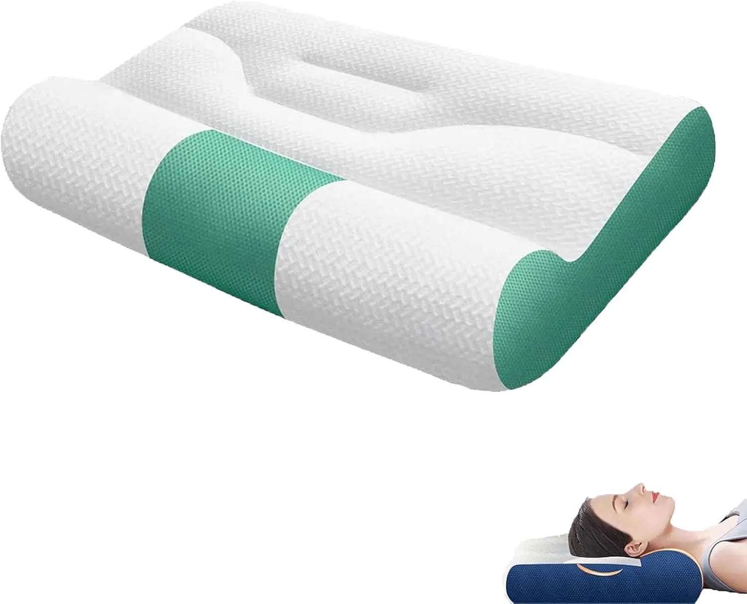 Ultra Fire Cervical Care Pillow, Cervical Traction Pillow for Sleeping, Traction Cervical Spine Support Pillow, Contoured Support Pillows for Side Back Stomach Sleepers