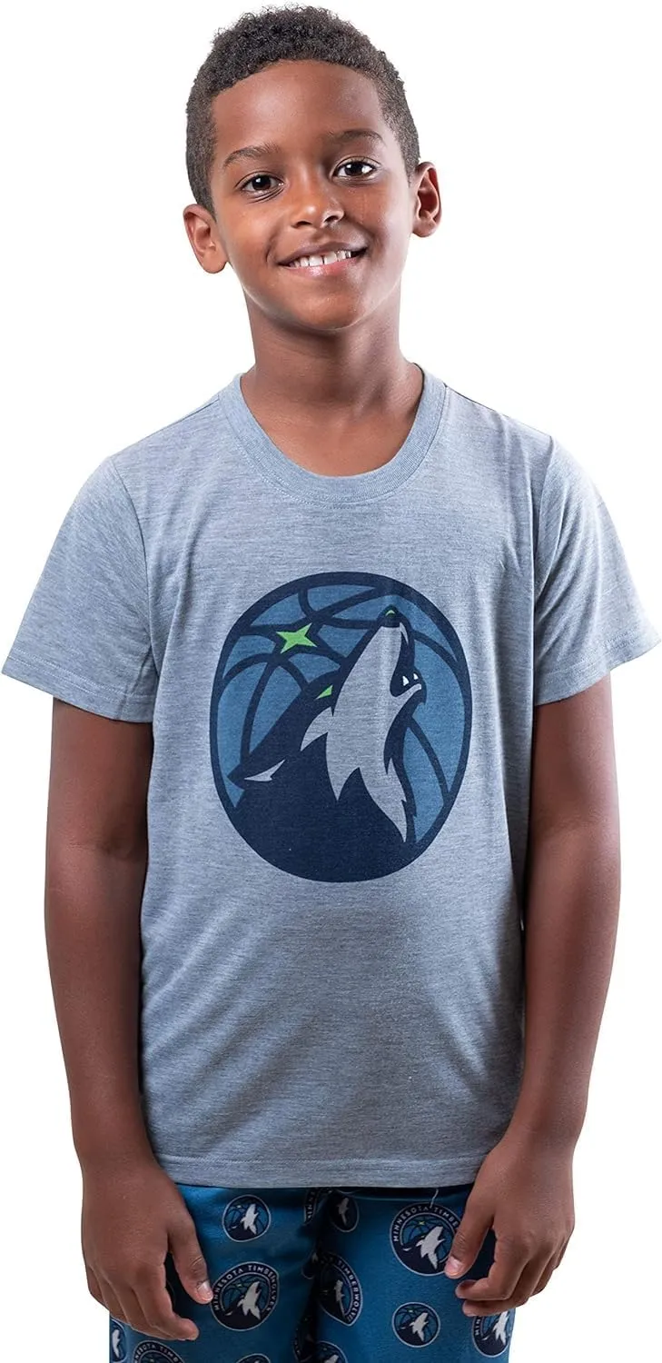 Ultra Game Youth NBA Official 2 Piece T-Shirt & Lounge Pants Pajama Set