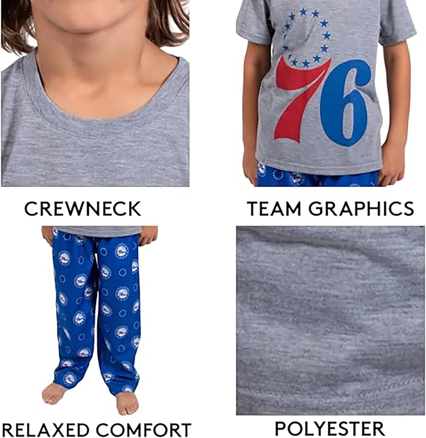 Ultra Game Youth NBA Official 2 Piece T-Shirt & Lounge Pants Pajama Set