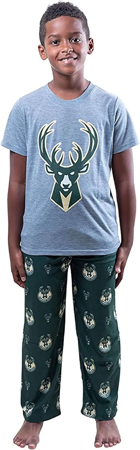 Ultra Game Youth NBA Official 2 Piece T-Shirt & Lounge Pants Pajama Set