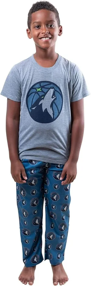 Ultra Game Youth NBA Official 2 Piece T-Shirt & Lounge Pants Pajama Set