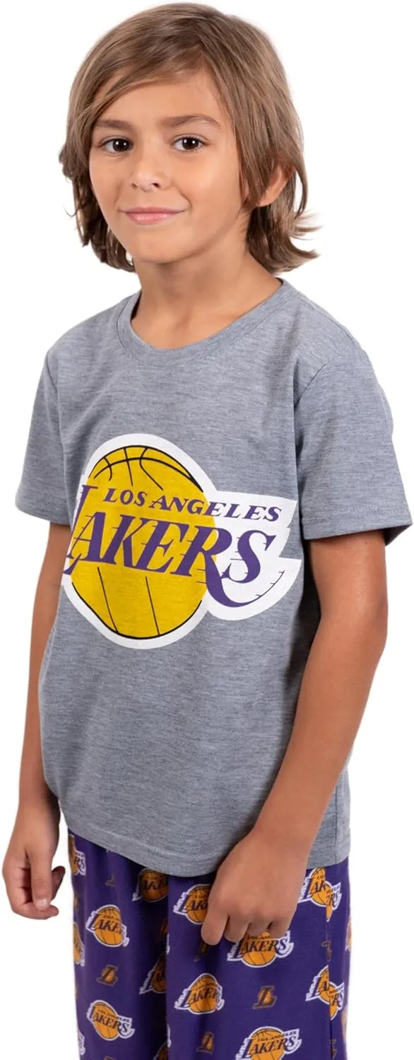 Ultra Game Youth NBA Official 2 Piece T-Shirt & Lounge Pants Pajama Set