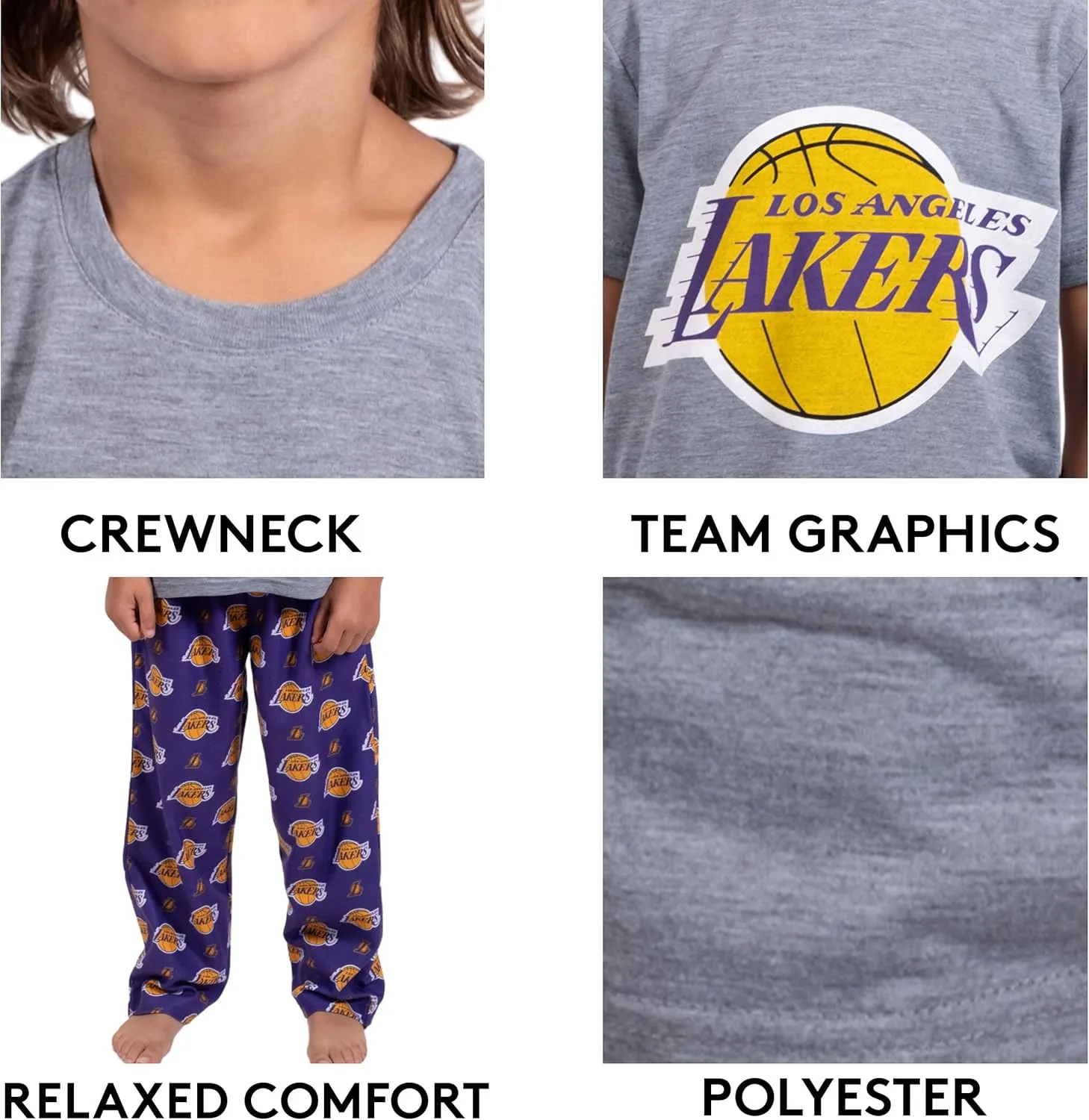 Ultra Game Youth NBA Official 2 Piece T-Shirt & Lounge Pants Pajama Set