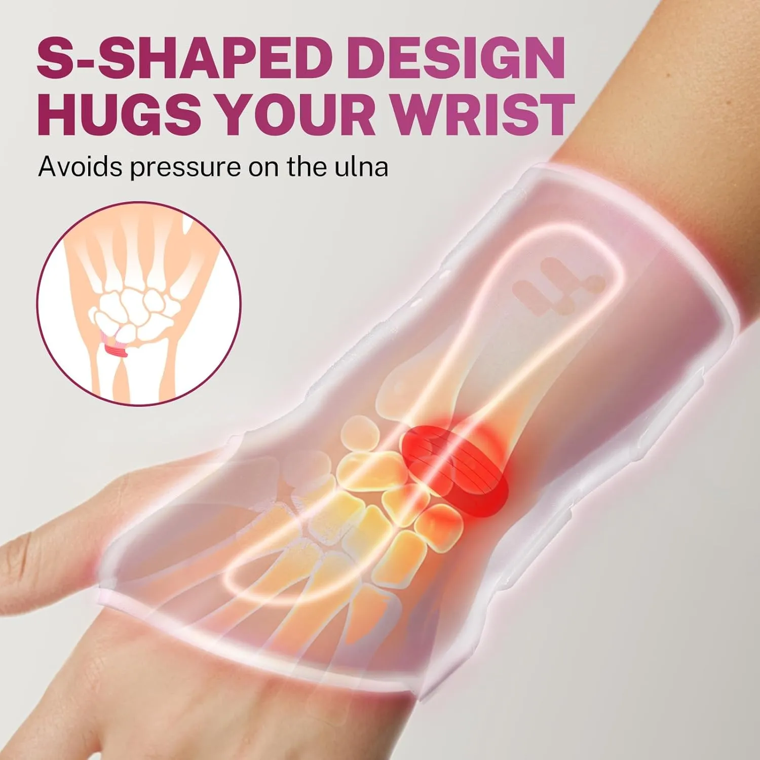 Ultra Thin Carpal Tunnel Wrist Brace, Breathable Yoga Fabric with S-Splints for Pain Relief, Tendonitis, Typing & Sleeping, Injury Recovery (Right Hand, M)