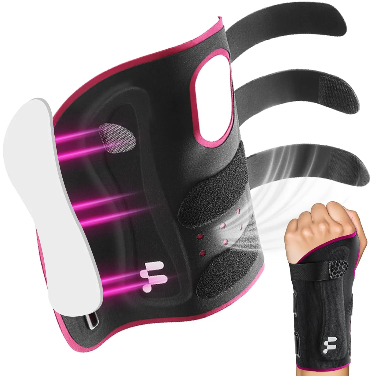 Ultra Thin Carpal Tunnel Wrist Brace, Breathable Yoga Fabric with S-Splints for Pain Relief, Tendonitis, Typing & Sleeping, Injury Recovery (Right Hand, M)