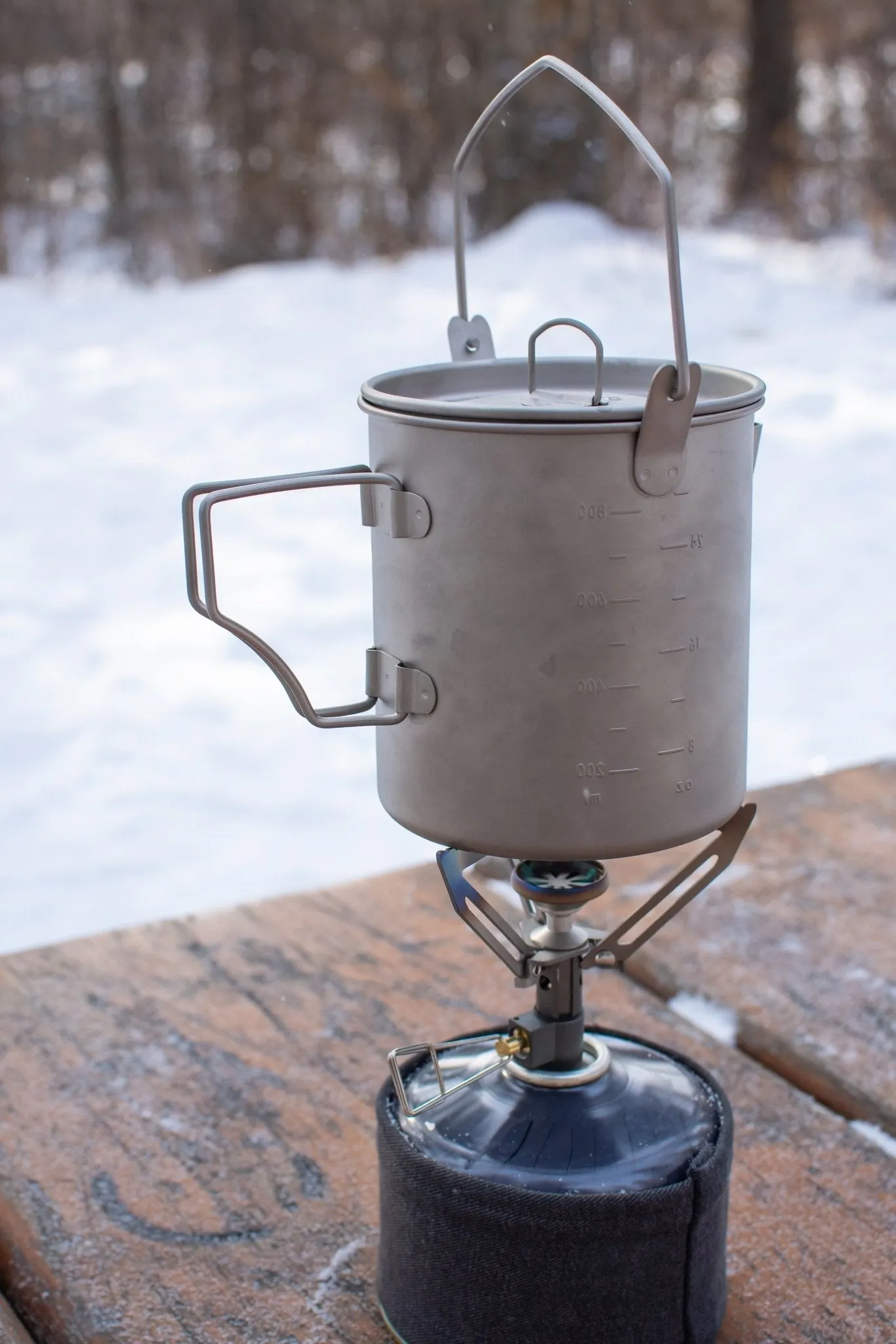 Ultralight Titanium Gas Stove & Pot Set