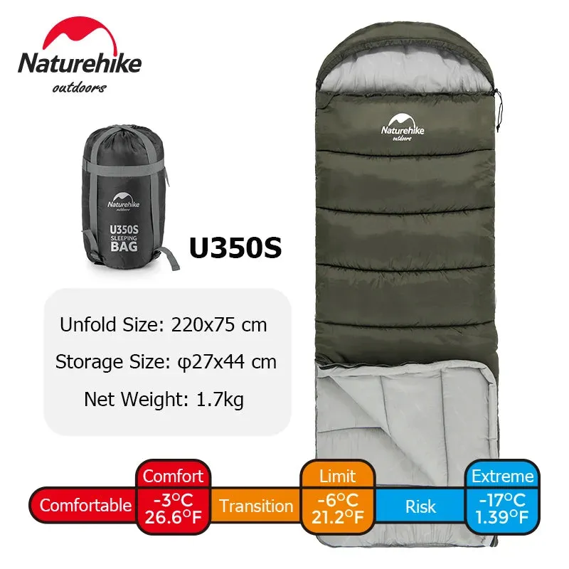 Ultralight Waterproof Cotton Quilt Envelope Sleeping Bag - Portable Camping Sleeping Bag for Spring, Autumn, and Winter