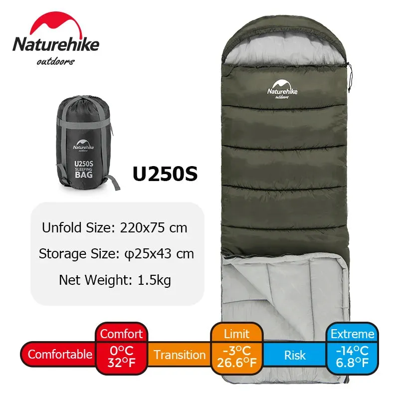 Ultralight Waterproof Cotton Quilt Envelope Sleeping Bag - Portable Camping Sleeping Bag for Spring, Autumn, and Winter